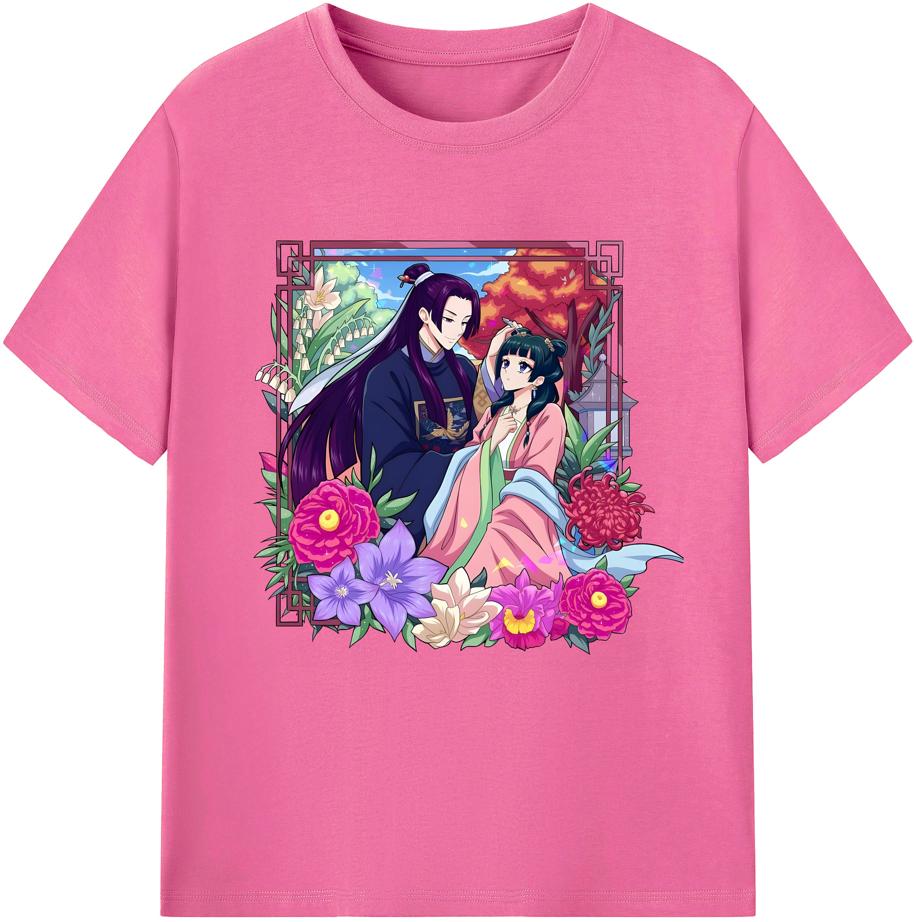 （画像用） 薬屋のひとりごと The Apothecary Diaries レディースカジュアルプリントTシャツ（綿100％）